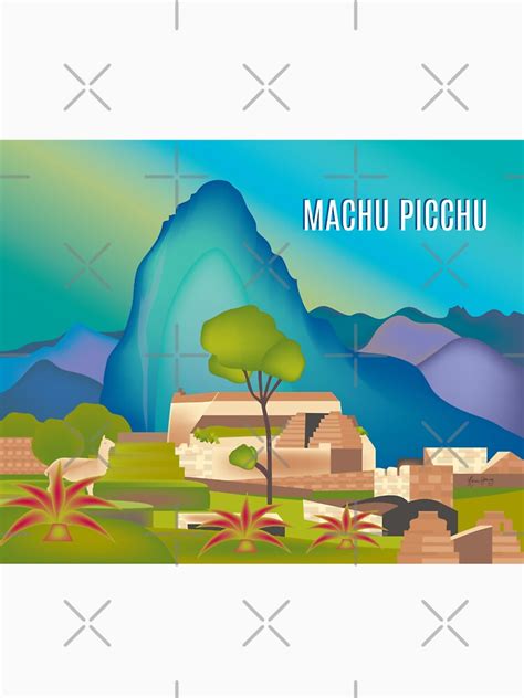 Machu Picchu Peru Skyline Illustration By Loose Petals T Shirt