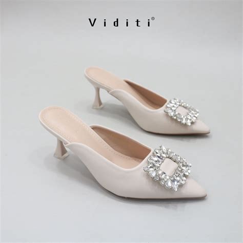 Jual Viditi 3 Warna Mules Heels 6 Cm Ciara Sepatu Nikah Wanita