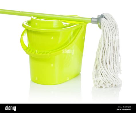 bucket with mop on it Stock Photo - Alamy