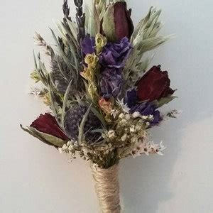 Beautiful Rosebud Thistle Bespoke Wedding Buttonholes Made From