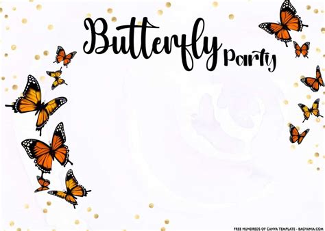 Free Download Butterfly Party Invitation Bagvania