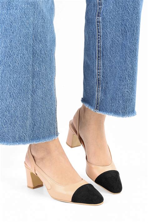 Kad N Elya Nude Cilt Kal N Topuklu Ayakkab