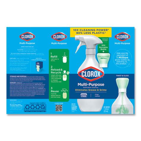 Clorox Multipurpose Degreaser Cleaner Refillable Starter Kit Crisp