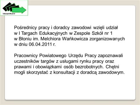 Sprawozdanie Z Dzia Alno Ci Powiatowego Urz Du Pracy Dla Powiatu