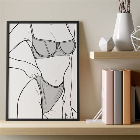 Nude Minimal Print Etsy
