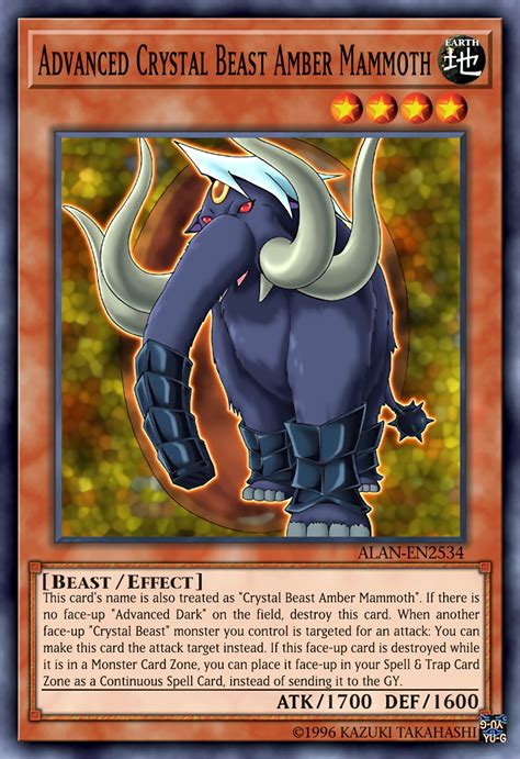 Advanced Crystal Beast Amber Mammoth By Alanmac On Deviantart Yu Gi