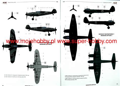 Mistel S German Composite Training Aircraft Model Do Sklejania Icm