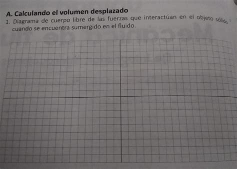 A Calculando El Volumen Desplazado Diagrama De Cuerpo Libre De Las