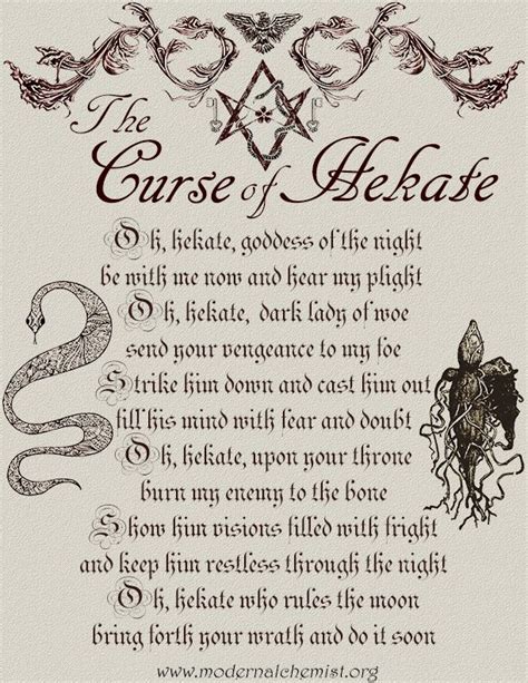 The Curse Of Hekate A Powerful Witchcraft Spell Book