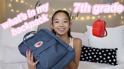 Whats In My Backpack 2018 7th Grade Nicole Laeno Youtube