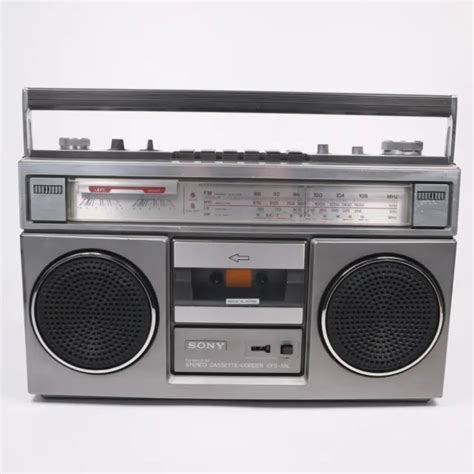 Sony Cfs L Stereo Cassette Corder Fm Mw Radio Vintage Ghetto Blaster