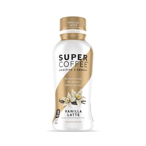 Super Coffee Vanilla Latte Iced Coffee Bottle 12 Fl Oz