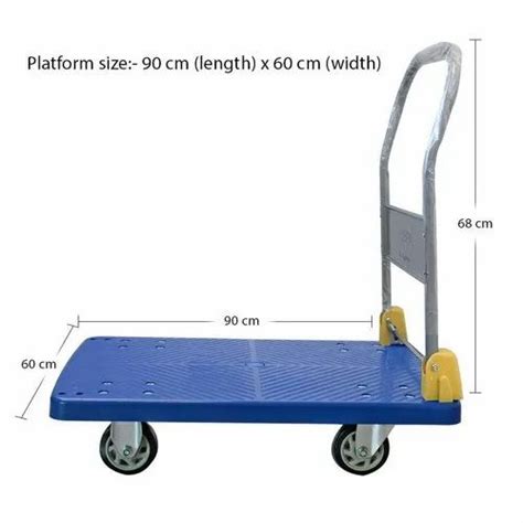 Mild Steel Rubber ABS Hand Trolley For Material Handling At Rs 3990