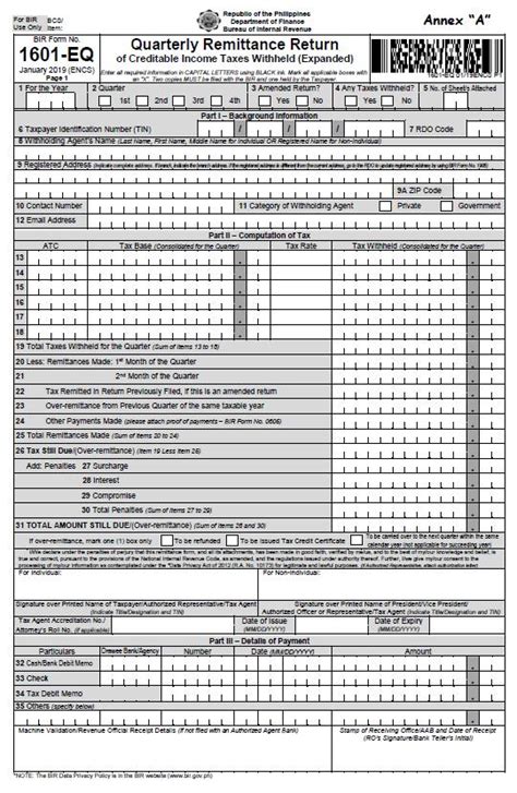 1601e Bir Form Printable Printable Forms Free Online