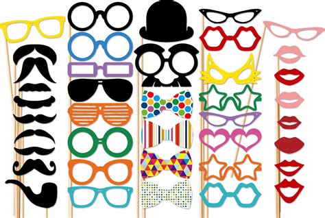 Photo Booth Props Best Wedding 40 Piece Photo Props Set