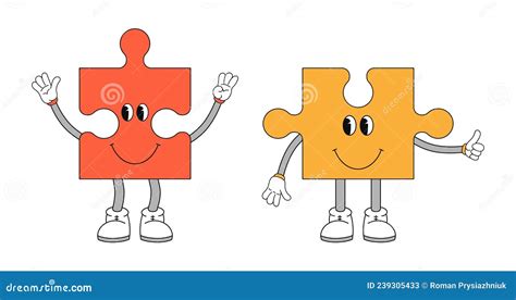 Jigsaw Puzzle Pieces With Face Emotions Hands And Legs Puzzle