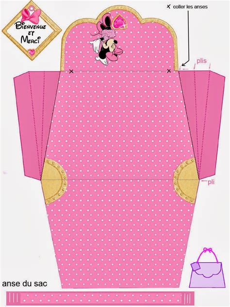 Minnie Mouse Box Template Hacer Cajas De Regalo Moldes