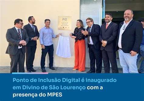 Ponto de Inclusão Digital é inaugurado em Divino de São Lourenço a