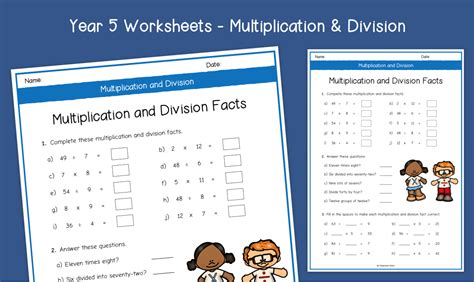 Year Multiplication And Division Facts Worksheets Ks