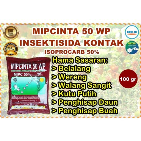 Jual Mipcinta Wp Insektisida Kontak Isoprocarb Gr Mipc Obat