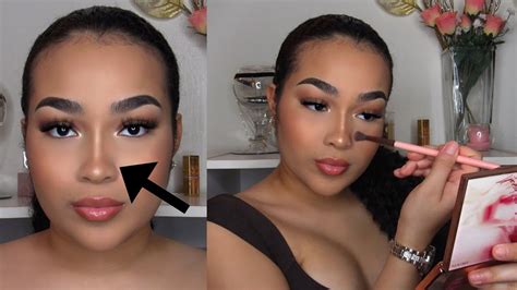 How To Contour Your Nose Fake Nose Job With Makeup Youtube