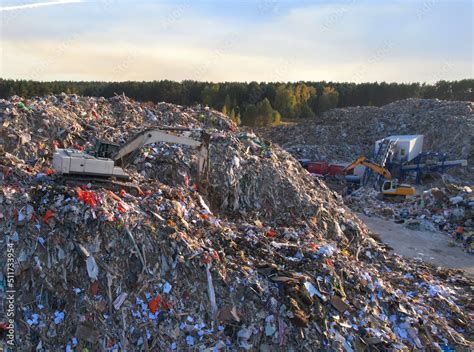 Landfill With Construction And Demolition Waste Cdw Trash Disposal