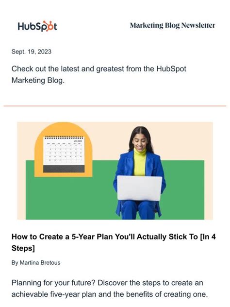 Hubspot How To Create A 5 Year Plan Youll Actually Stick To In 4 Steps Milled