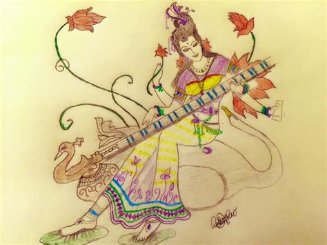 Maa Saraswati Drawing Easy You can choose the maa saraswati mantras for the best memory apk ...