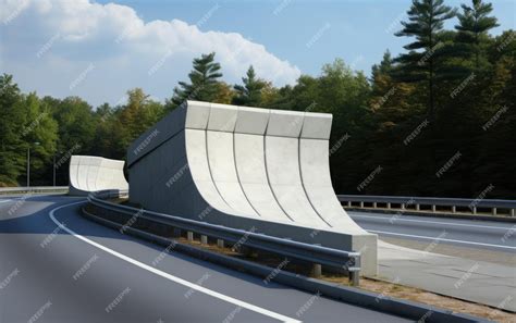 Premium AI Image | Robust Concrete Barriers for Road Safety