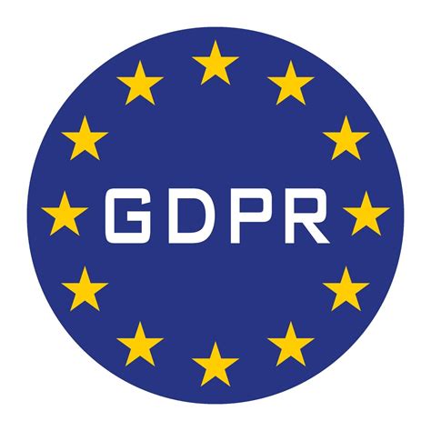 Gdpr Icon For Web Isolate Blue White Text 2276841 Vector Art At Vecteezy