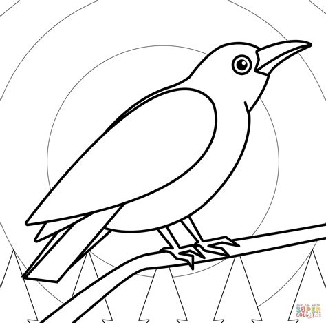 Crow Coloring Page Free Printable Coloring Pages