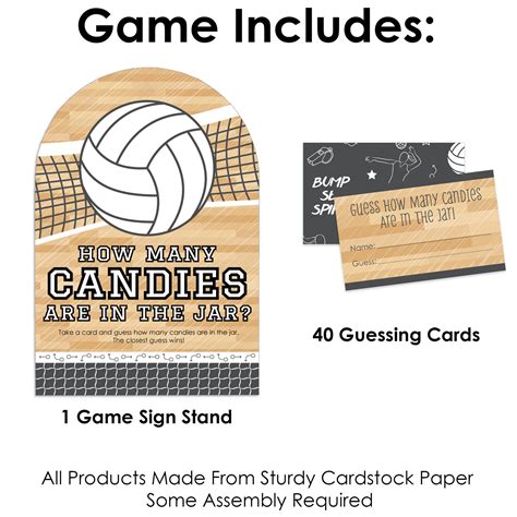 Bump, Set, Spike - Volleyball - How Many Candies Baby Shower or