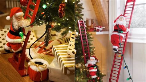 Electric Climbing Santa Ladder Review Christmas Decorations Youtube