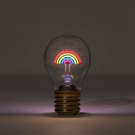 Uncommon Goods | Rechargeable Cordless Magic Rainbow Light Bulb