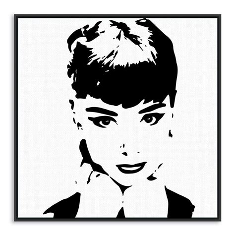 Classic Audrey Hepburn Black and White Canvas Print, Wall Art, Poster ...