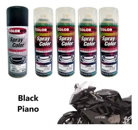 Kit Spray Tinta Automotiva Black Piano Verniz Selador Frete Gr Tis