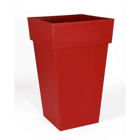 Eda Pot De Fleur Haut Carr Toscane X X H Cm L Rouge