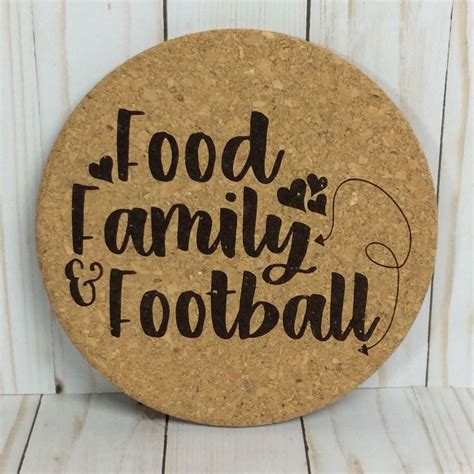 Set Of Laser Engraved Cork Trivets Kitchen Trivet Hot Pad Etsy