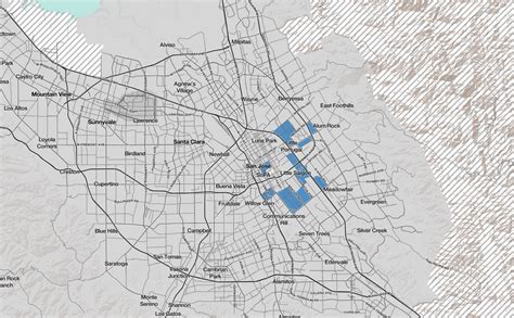 Map of San Jose neighborhoods that will be prioritized for vaccinations ...