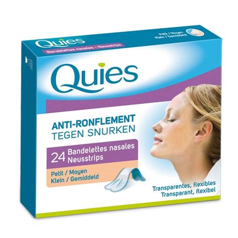 Quies Bandelettes Nasales Anti Ronflement Petit Moyen Transparentes