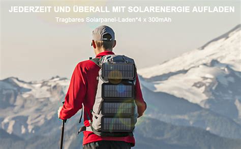 Solar Powerbank Mah Solar Ladeger T Mit Faltbaren Panels Und