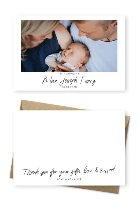 Baby Thank You Cards Australia Baby Announcement Cards Online