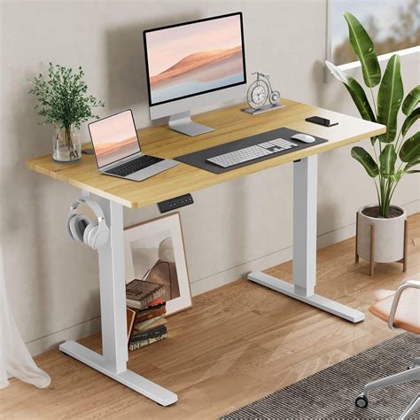 Inbox Zero Lorica 39 37 W Height Adjustable Rectangle Standing Desk