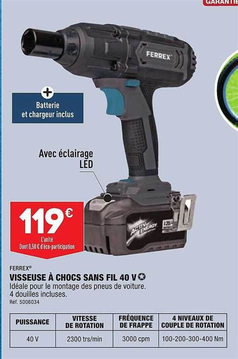 Promo Visseuse Chocs Sans Fil V Ferrex Chez Aldi