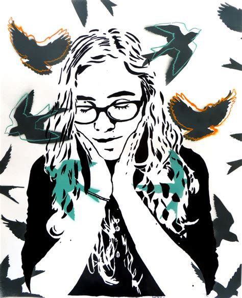 Stencilspray Paint Self Portrait Project Rachel Nitzsche