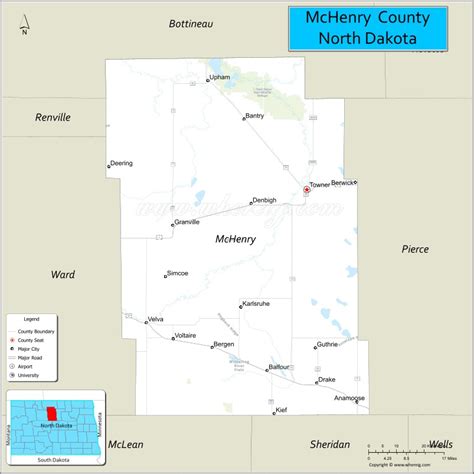 Map of McHenry County, North Dakota