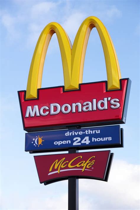 Mcdonalds Restaurant Golden Arches And Mccafe Editorial Photography