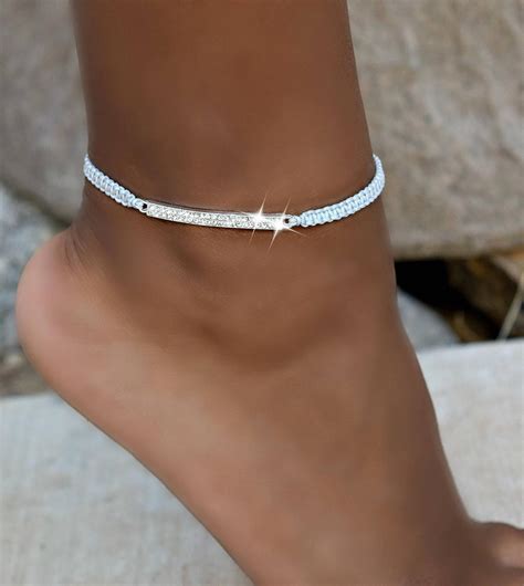 Crystal Knotted Anklet Ankle Bracelet Bohemian Last Minute Gift Etsy