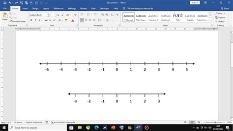 How To Create Number Line In Microsoft Word Youtube