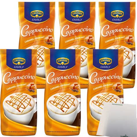 Krüger Family Cappuccino Caramel Krokant 6er Pack 6x 500g Beutel